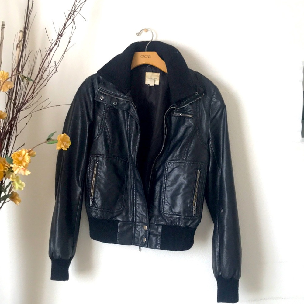 Faux leather jacket